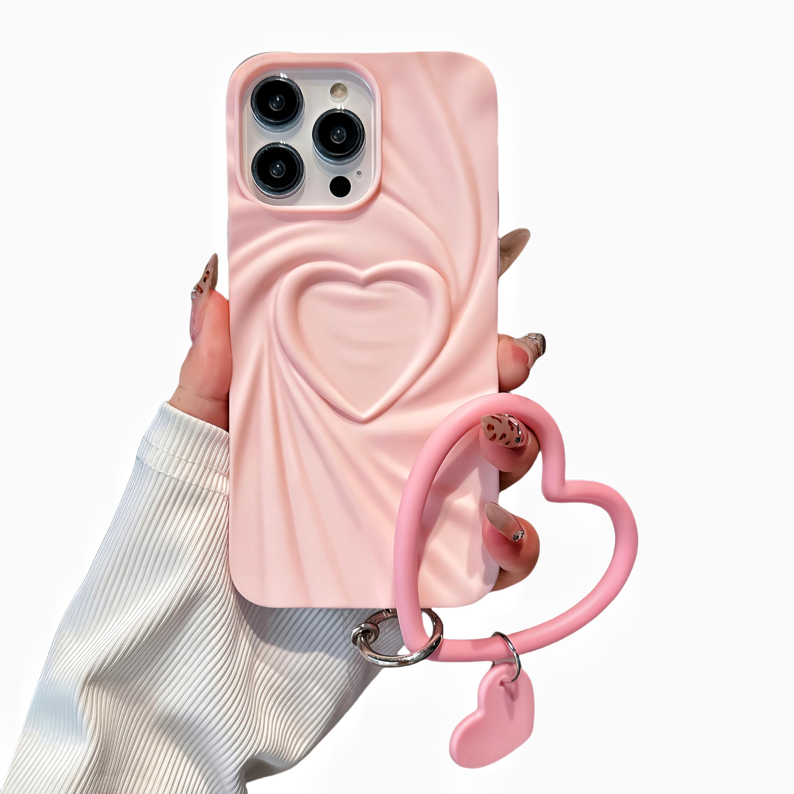 Amazon.com: FXFOOT Lovely 3D Heart Phone Case for iPhone 16 Pro
